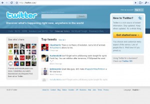 new twitter home page