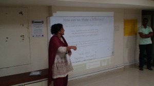 Presentation of the first National Mental Health Awareness Day by Bharathi of Cause an Effect